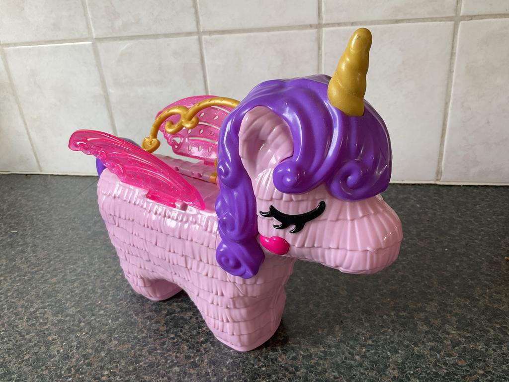 Polly Pocket Eenhoorn Piñata Speelset met 4 Poppetjes, Ophalen, Zo goed als nieuw, Meisje
