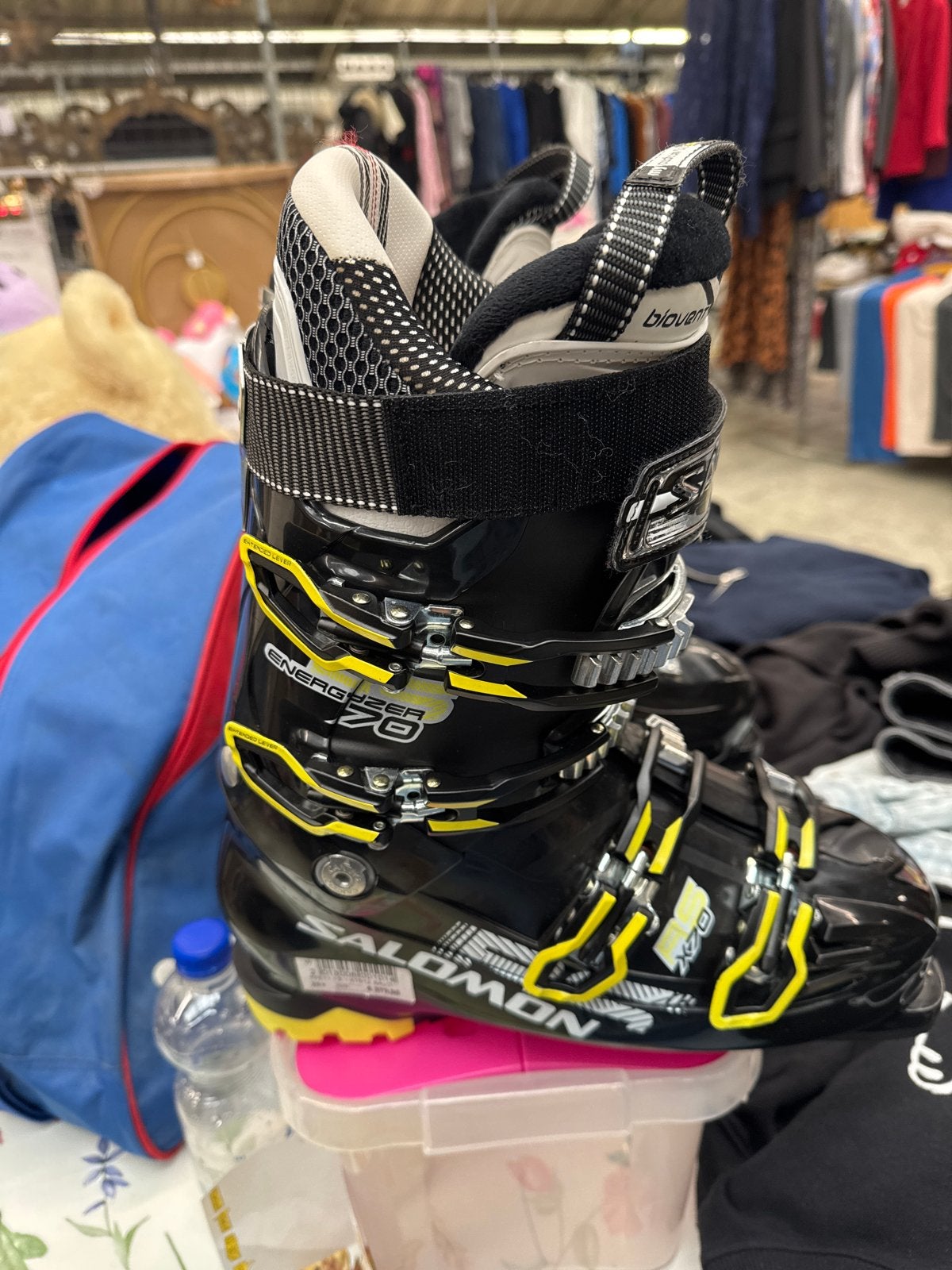 Salomon Energizer 70 skischoenen met zooltjes en tas, Ophalen, Gebruikt, Schoenen, Salomon