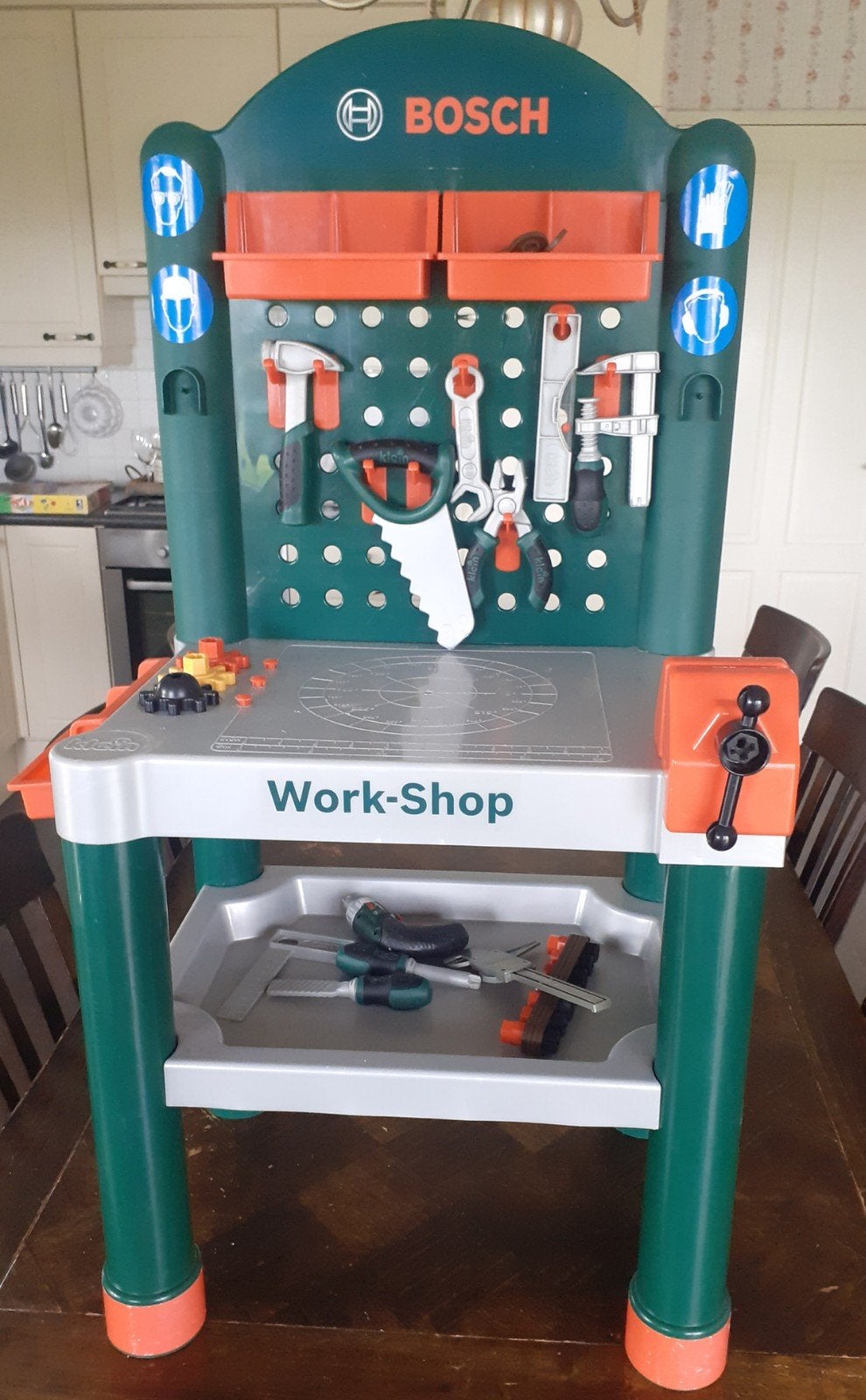 Bosch Werkbank voor Kinderen - Speelgoed Werkplaats, Ophalen of Verzenden, Gebruikt, Bouwen