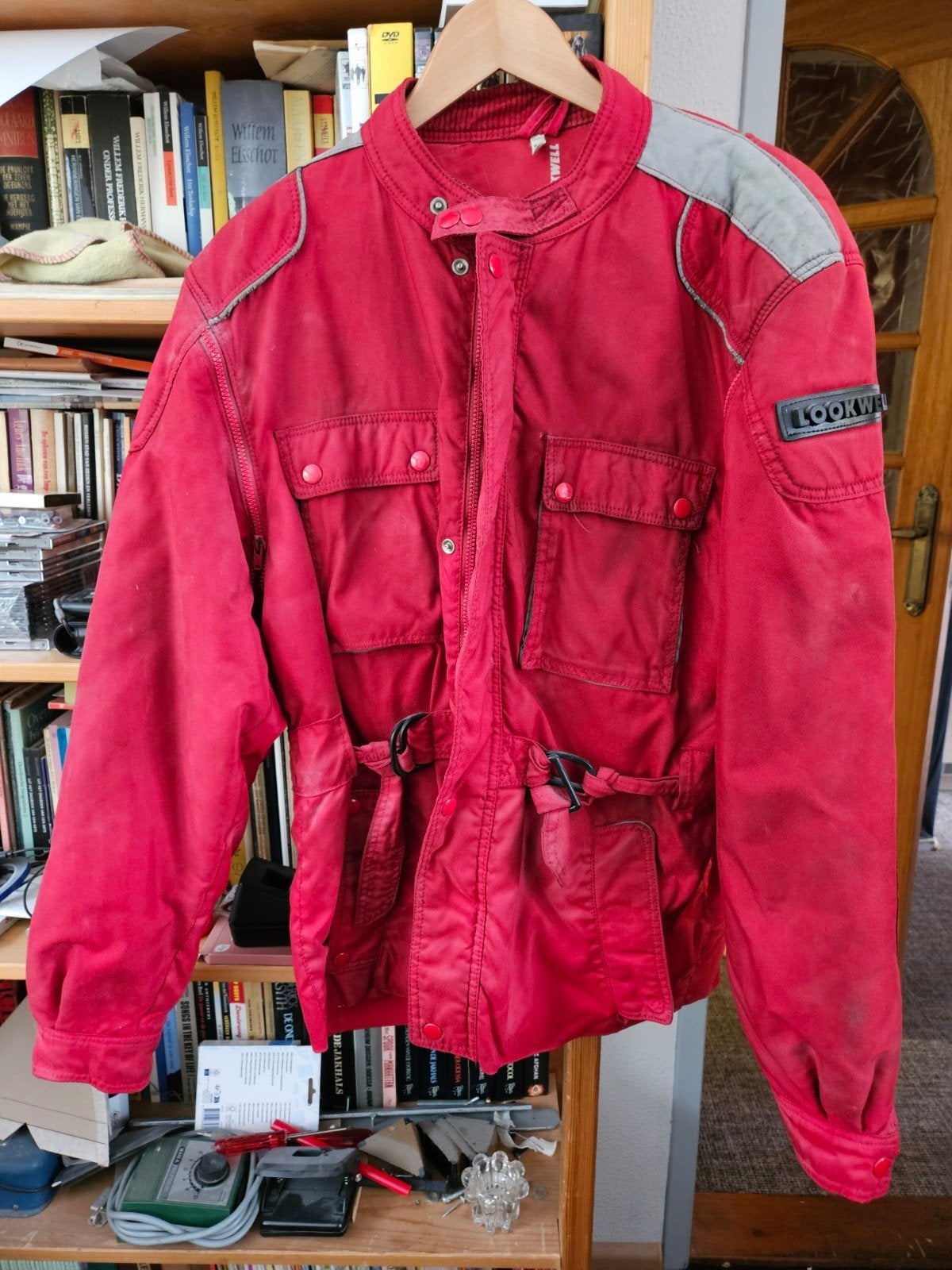 Lookwell textiel motorjas rood, maat 50, Jas | textiel, Heren, Lookwell, Ophalen of Verzenden