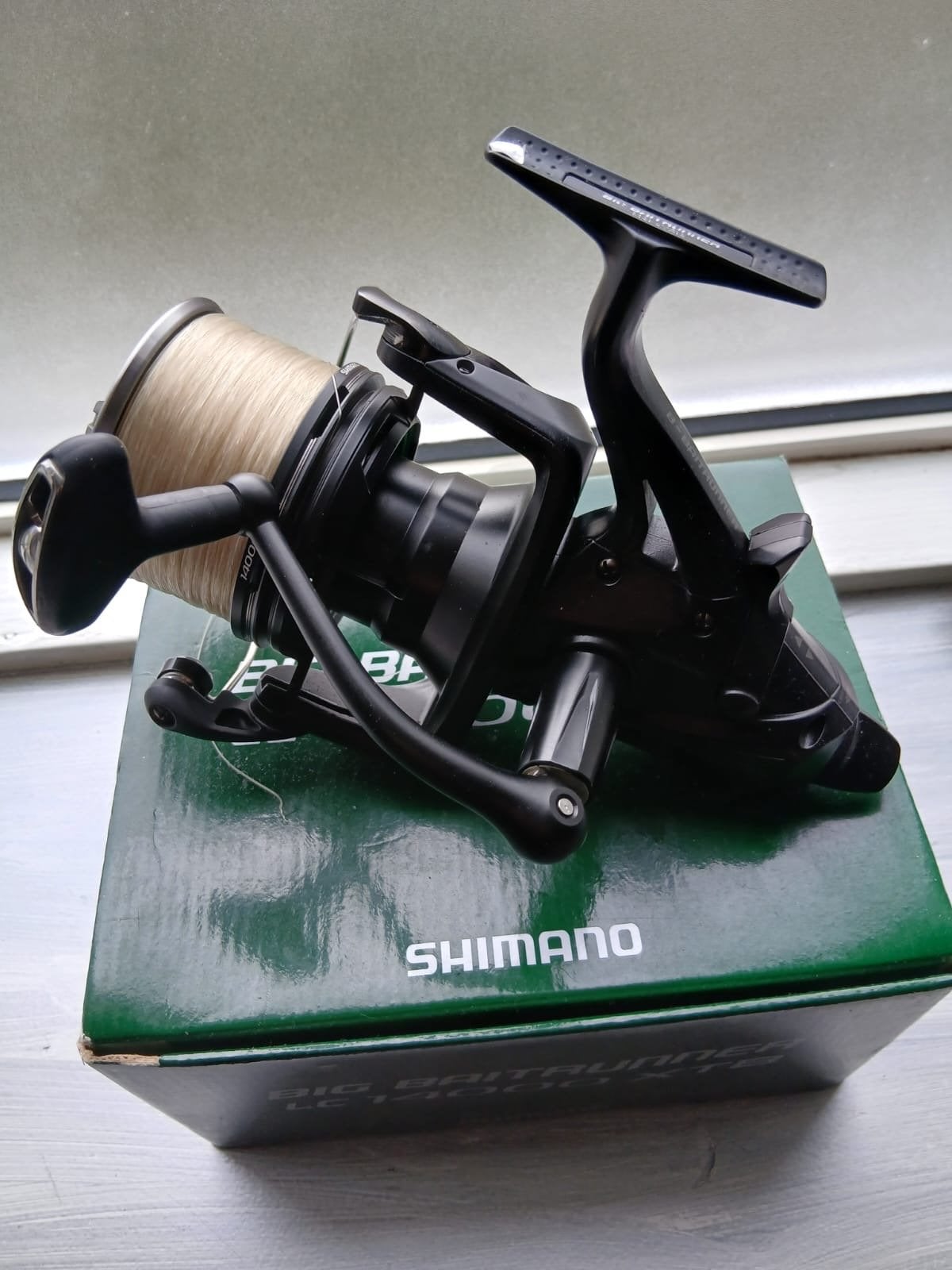 Shimano Big Baitrunner LC 14000 XTB Vismolen, Ophalen, Zo goed als nieuw, Molen