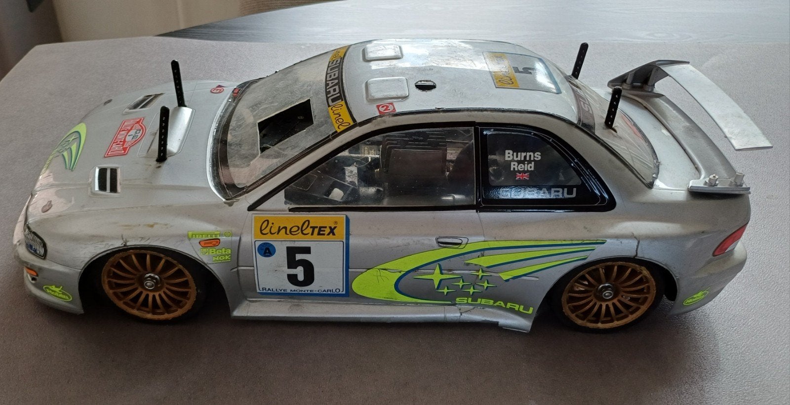 Te koop: Tamiya TG10 mk1 Subaru Impreza 44024, Gebruikt, Auto offroad, Ophalen of Verzenden, Schaal 1:10