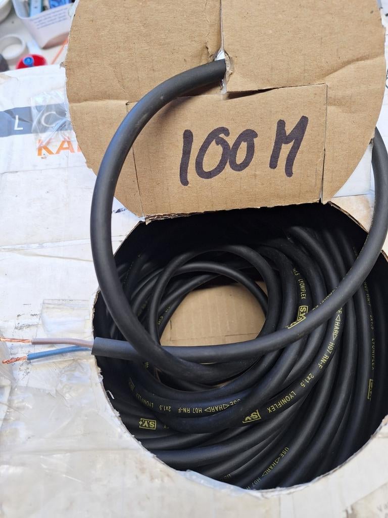 Kabel 2 aderig 100 meter, Ophalen, Nieuw, Kabel of Snoer