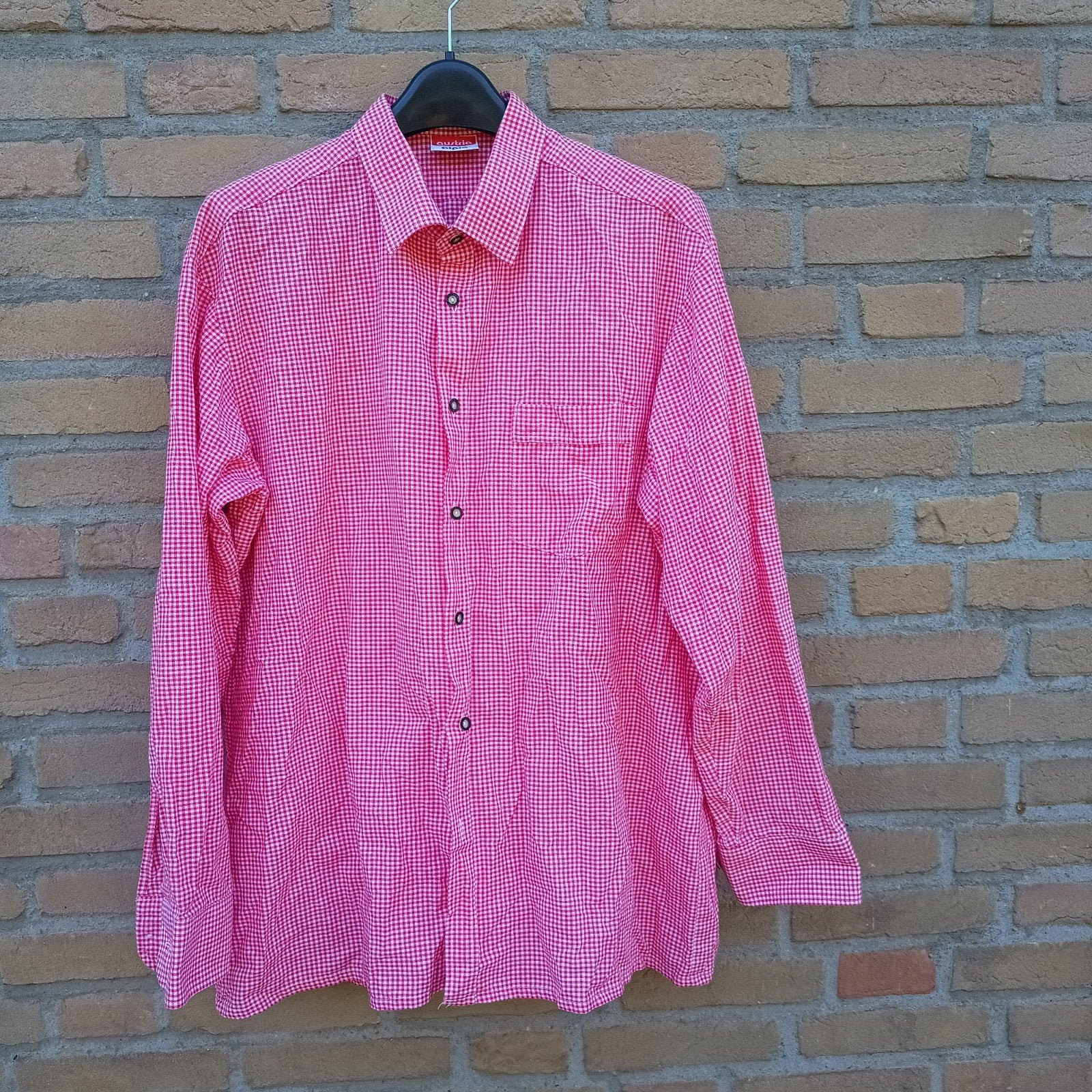 Tiroler overhemd L 41 / 42 Austria Alpin 100%katoen, Austria Alpin, Overige maten, Ophalen of Verzenden, Kleding