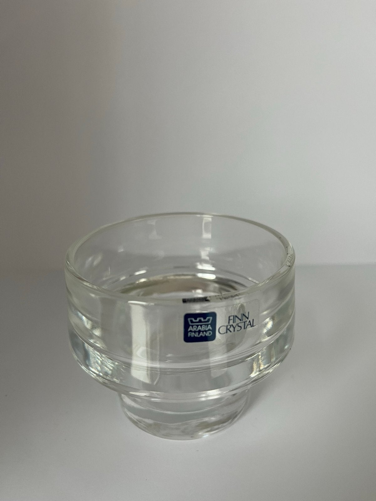 Arabia Finland Finn Crystal theelichthouder, Ophalen of Verzenden, Kristal