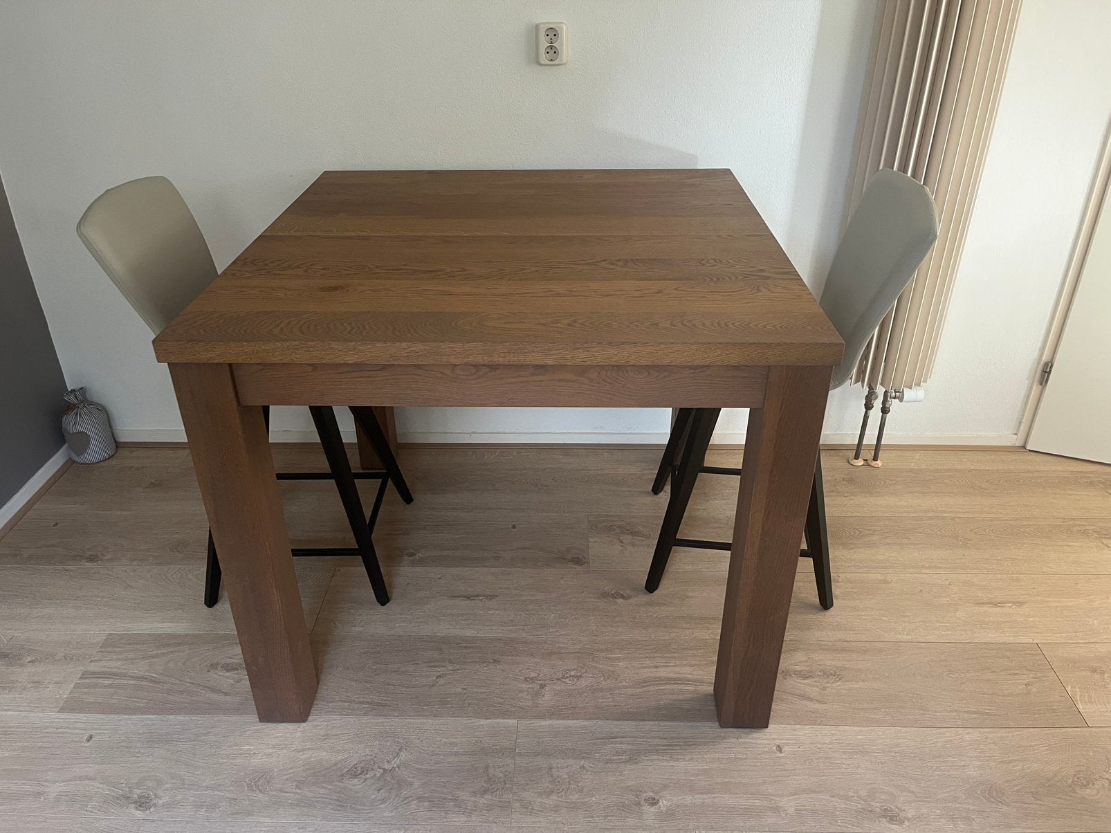 Bartafel massief eiken, Ophalen, Zo goed als nieuw, 100 tot 150 cm, 100 tot 150 cm