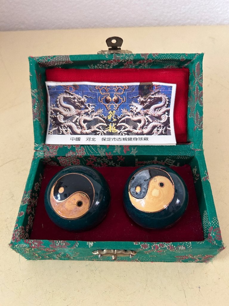 Vintage Chinese Baoding ballen / meridiaankogels, Ophalen of Verzenden, Gebruikt, Overige typen