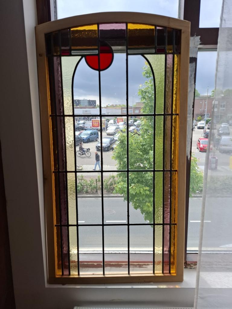 Glas in lood  2 stuks. 116х62 cm, Doe-het-zelf en Verbouw, Glas en Ramen, Ophalen, Minder dan 80 cm, Glas in lood, Minder dan 80 cm