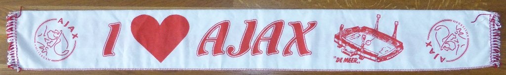 zijden sjaaltje Ajax stadion De Meer vintage, Verzenden, Gebruikt, Ajax, Vaantje of Sjaal