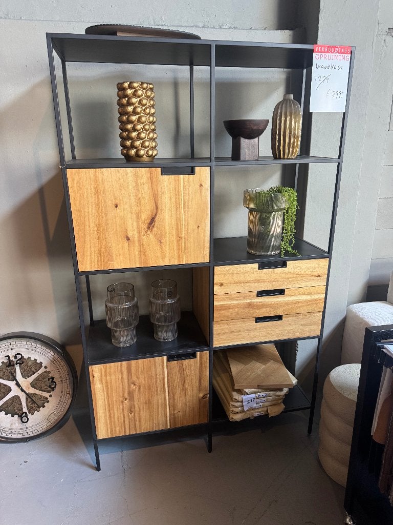 Wandkast kast Madison light Eleonora 116 cm Showmodel € 599, Ophalen, Eikenhout, Nieuw, Minder dan 150 cm