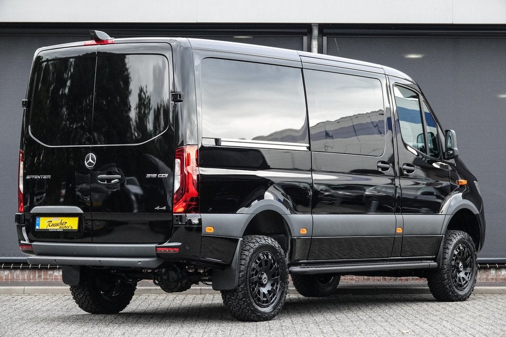Mercedes-Benz Sprinter 4x4 319Cdi 190Pk 9G-tronic | L2H1 | D, Automaat, Stof, Gebruikt, Zwart