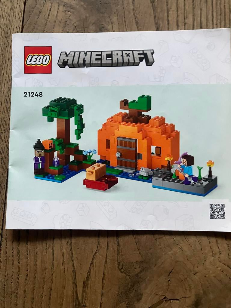 Lego Minecraft Pompoen Huis 21248, Ophalen of Verzenden, Gebruikt, Complete set, Lego