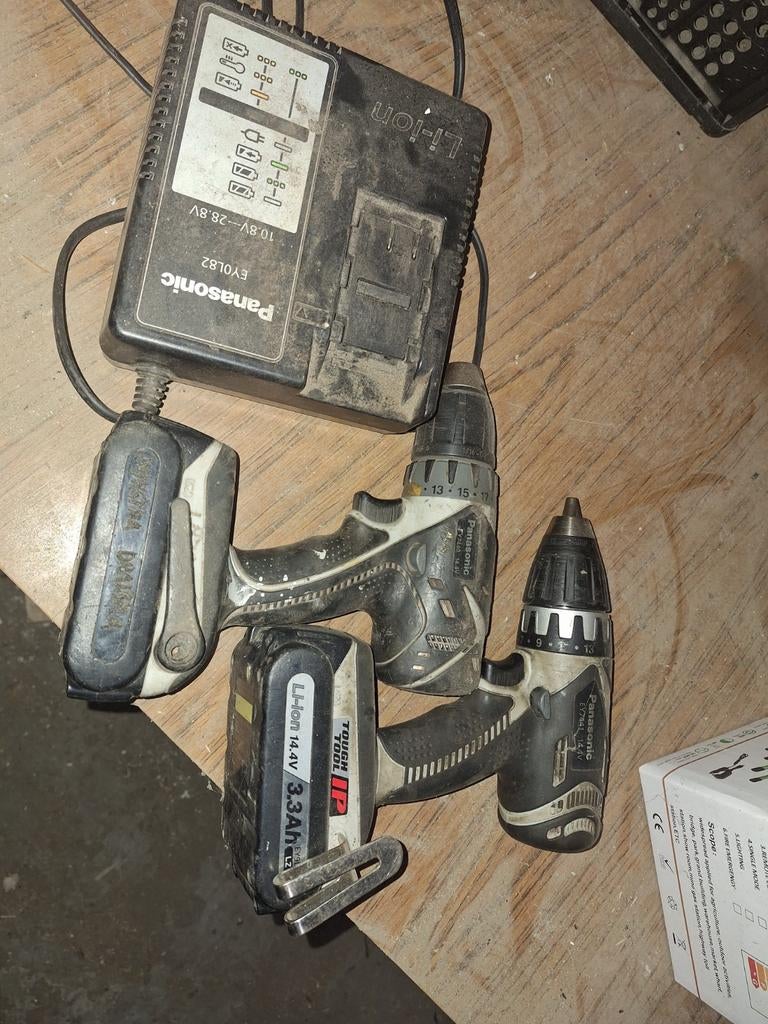 Panasonic boor/schroef machines 2 st met lader, Verzenden, Boor- en Schroefmachine