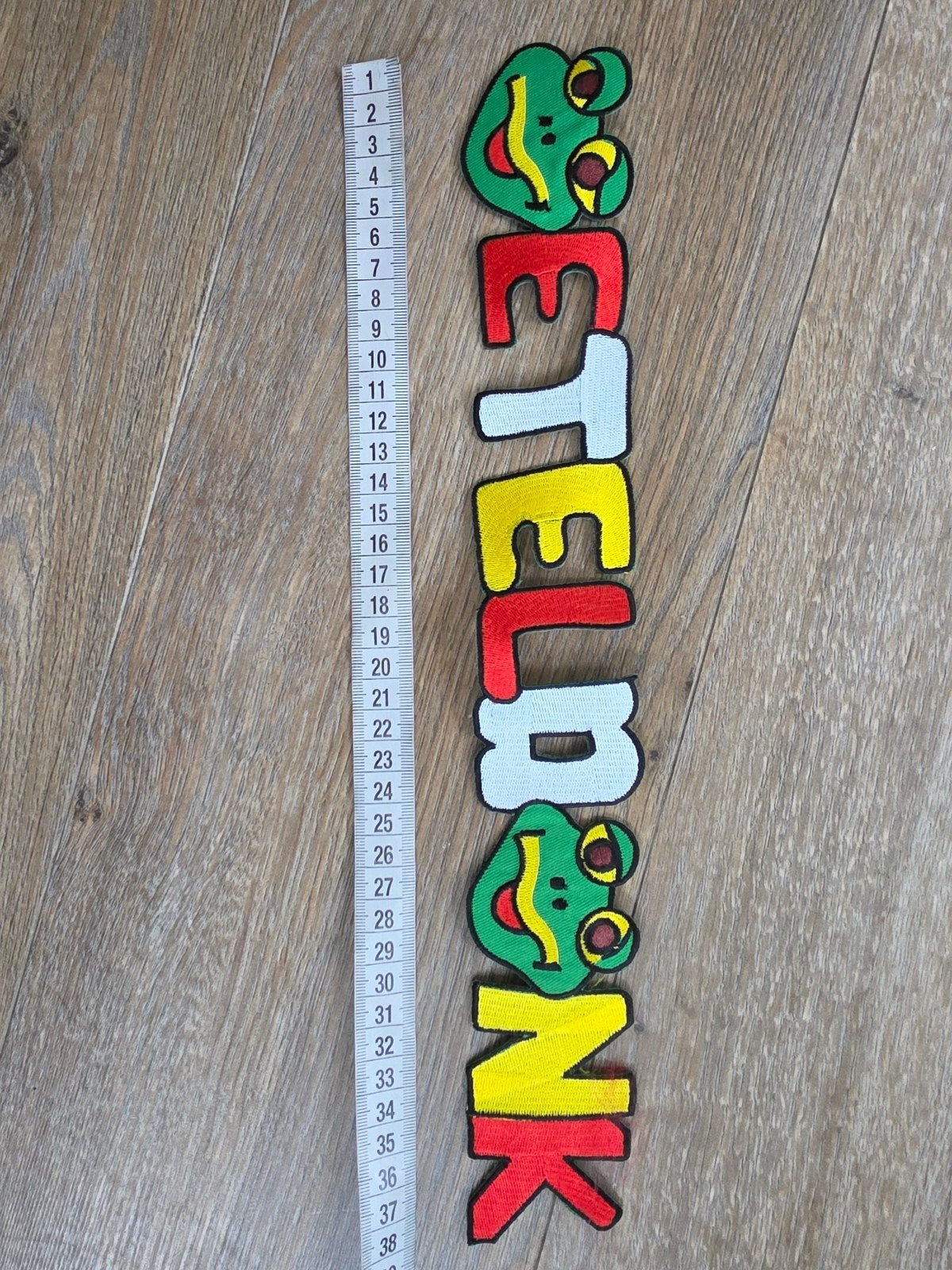 Rugembleem Carnavals Outfit - Steledonk (38 cm breed), Ophalen of Verzenden