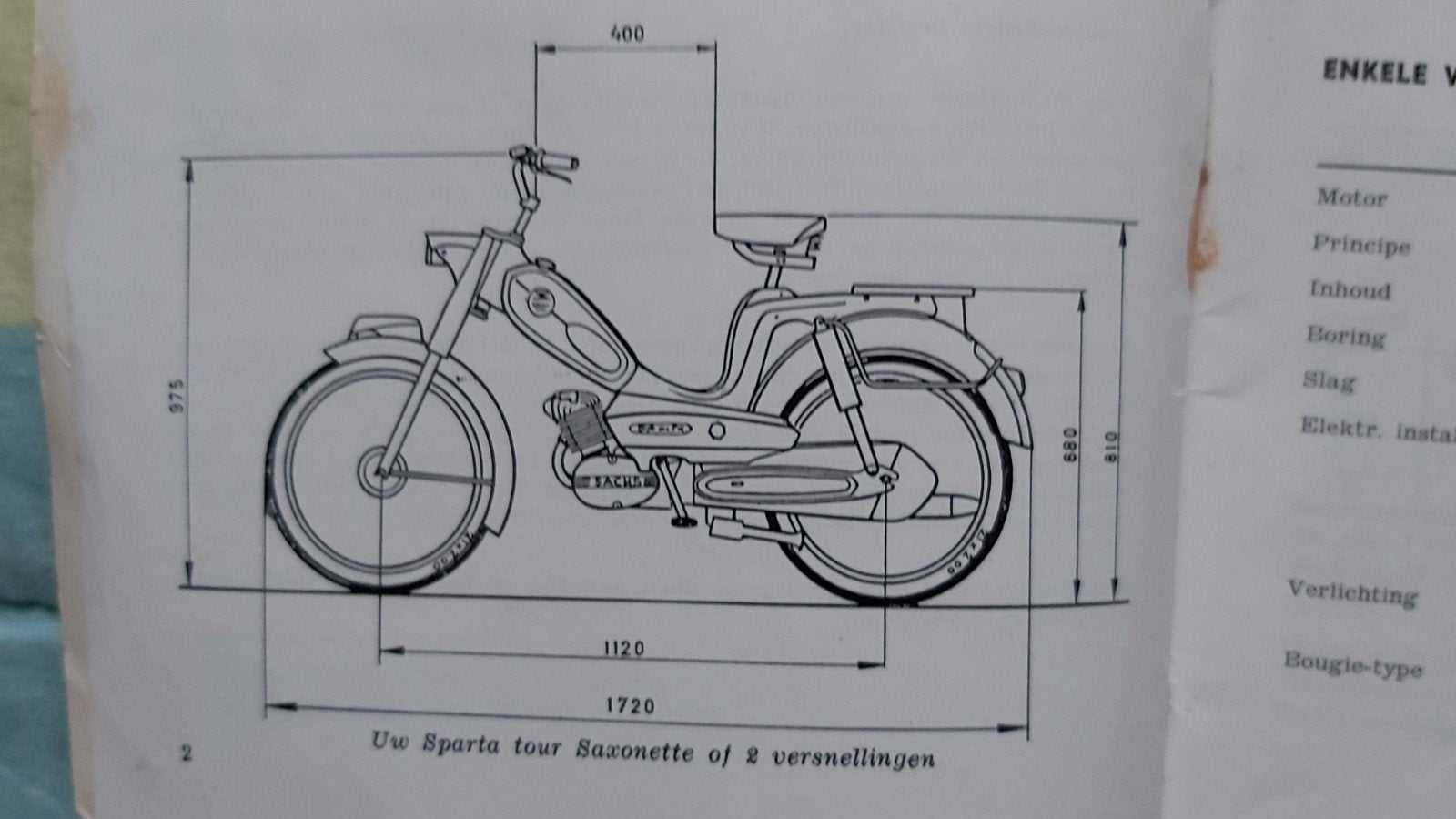 Sparta Saxonette, Ophalen of Verzenden, Gebruikt