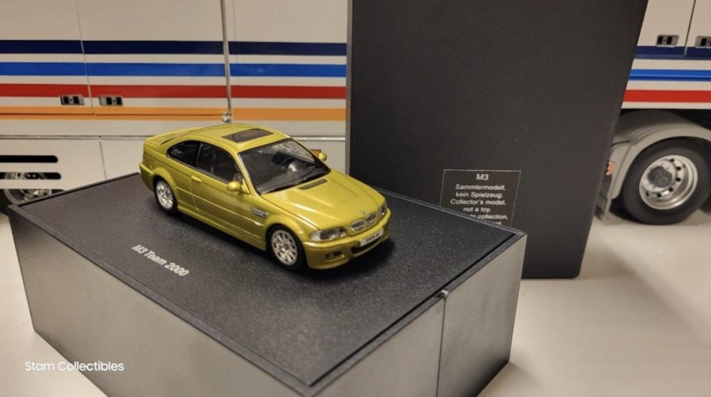 Minichamps BMW E46 M3 Phoenix Yellow Dealer Edition, Auto, Ophalen of Verzenden, Zo goed als nieuw, MiniChamps