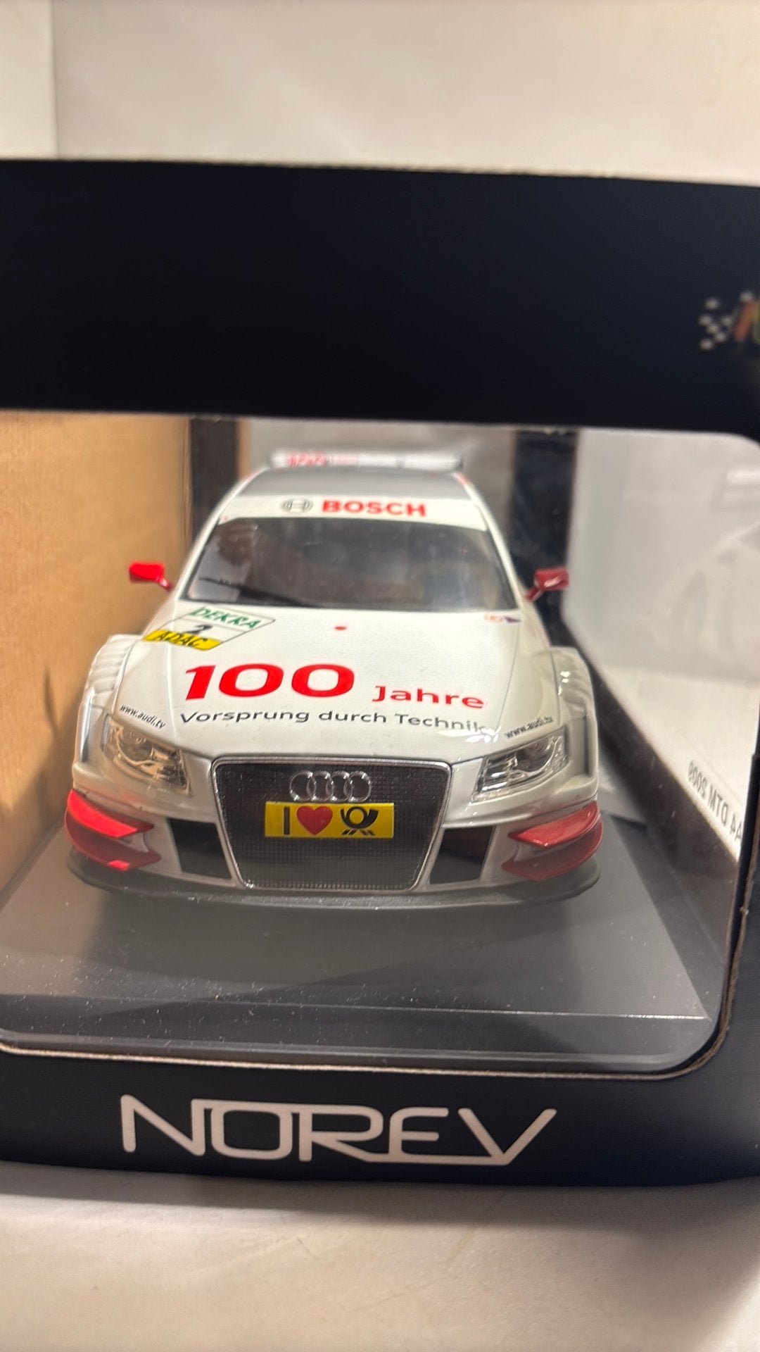 Audi a4 dtm 2009 norev 1.18, Norev, Ophalen of Verzenden, A, A