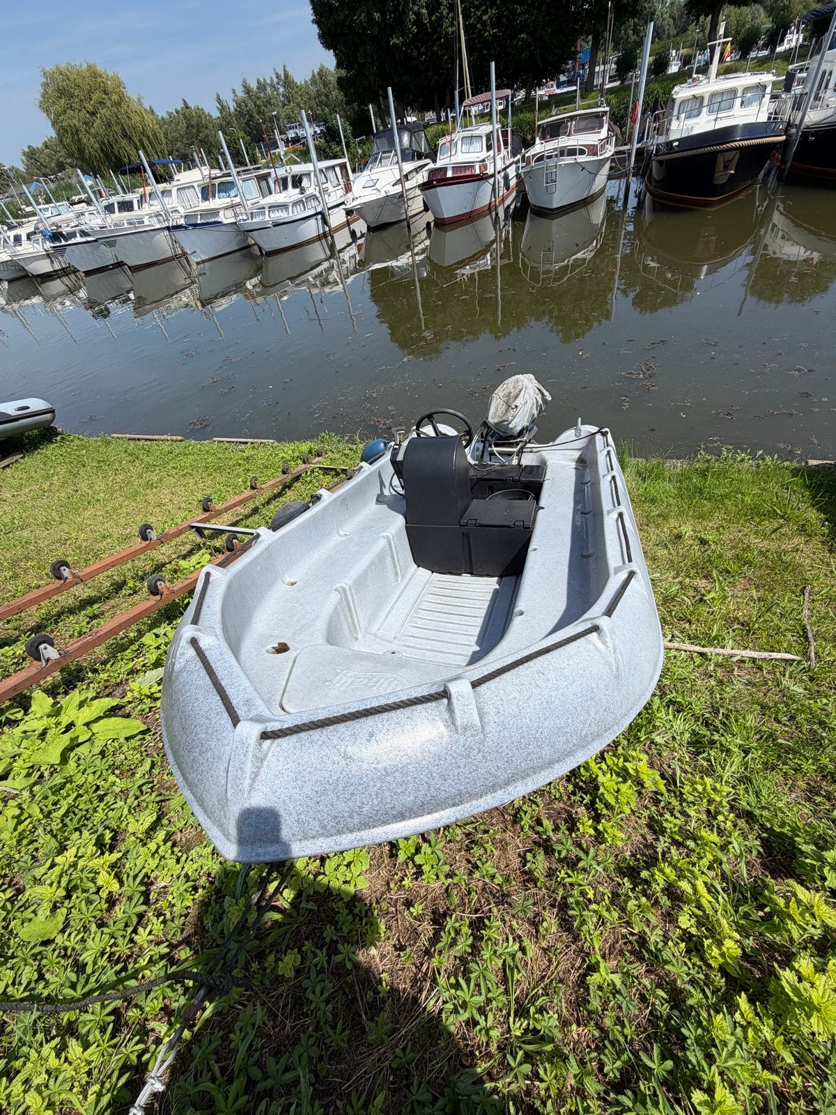 Whaly 370 met 9.9 pk Mercury 4-takt motor, Watersport en Boten, Overige merken, Gebruikt, Buitenboordmotor, Trailer