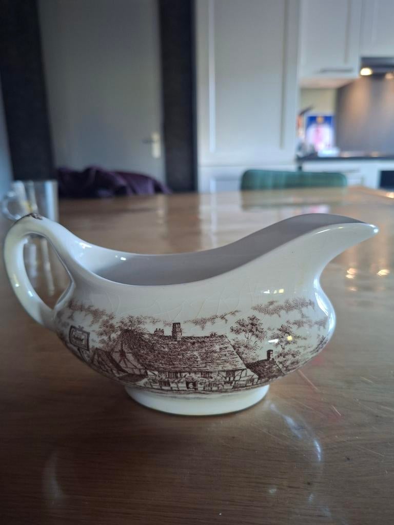 Vintage juskom sauskom IRONSTONE Engels aardewerk servies, Gebruikt, Ophalen of Verzenden, Kom(men), Overige stijlen