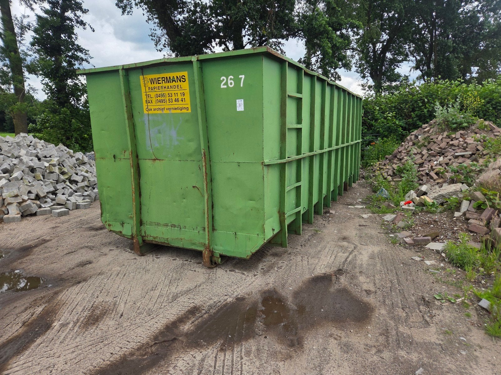 Afzet container, Ophalen