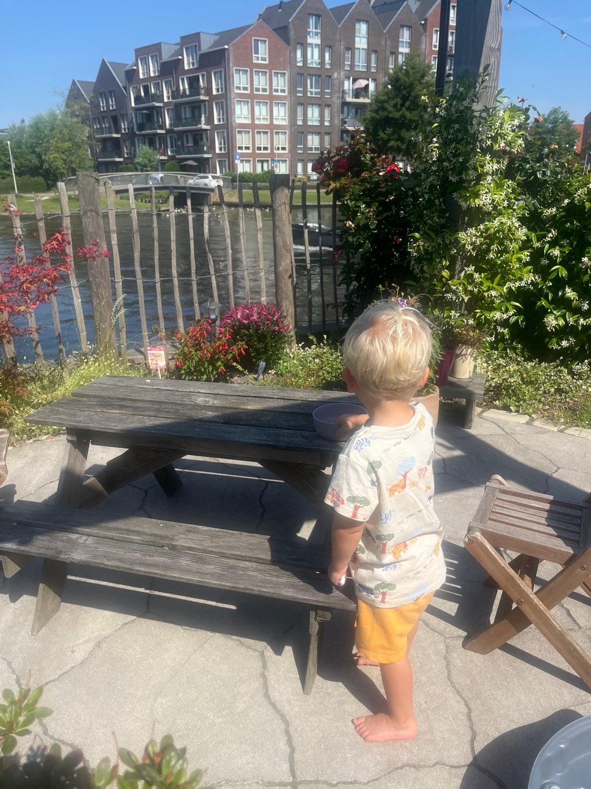 Kinderpicknicktafel met zandbak, Kinderen en Baby's, Speelgoed | Buiten | Zandbakken, Gebruikt, Ophalen of Verzenden