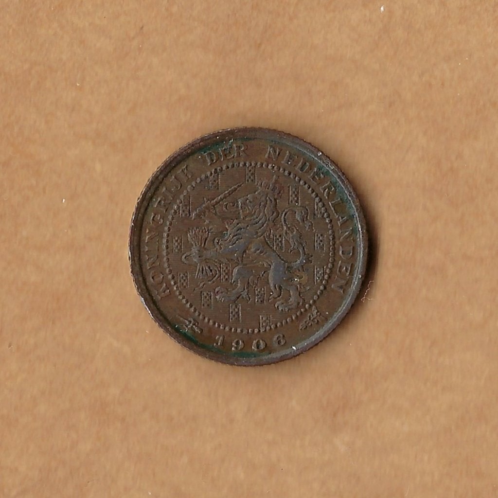 1/2 (halve) cent 1906 Wilhelmina, Ophalen of Verzenden, Koningin Wilhelmina, Overige waardes, Losse munt