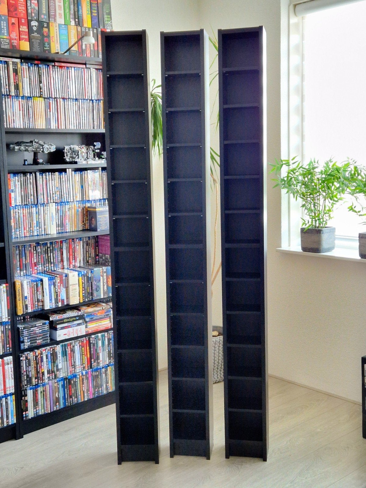 Ikea BILLY cd / dvd rekken. 3 stuks, zwart, Ophalen, Gebruikt, Hout, Cd's of Dvd's