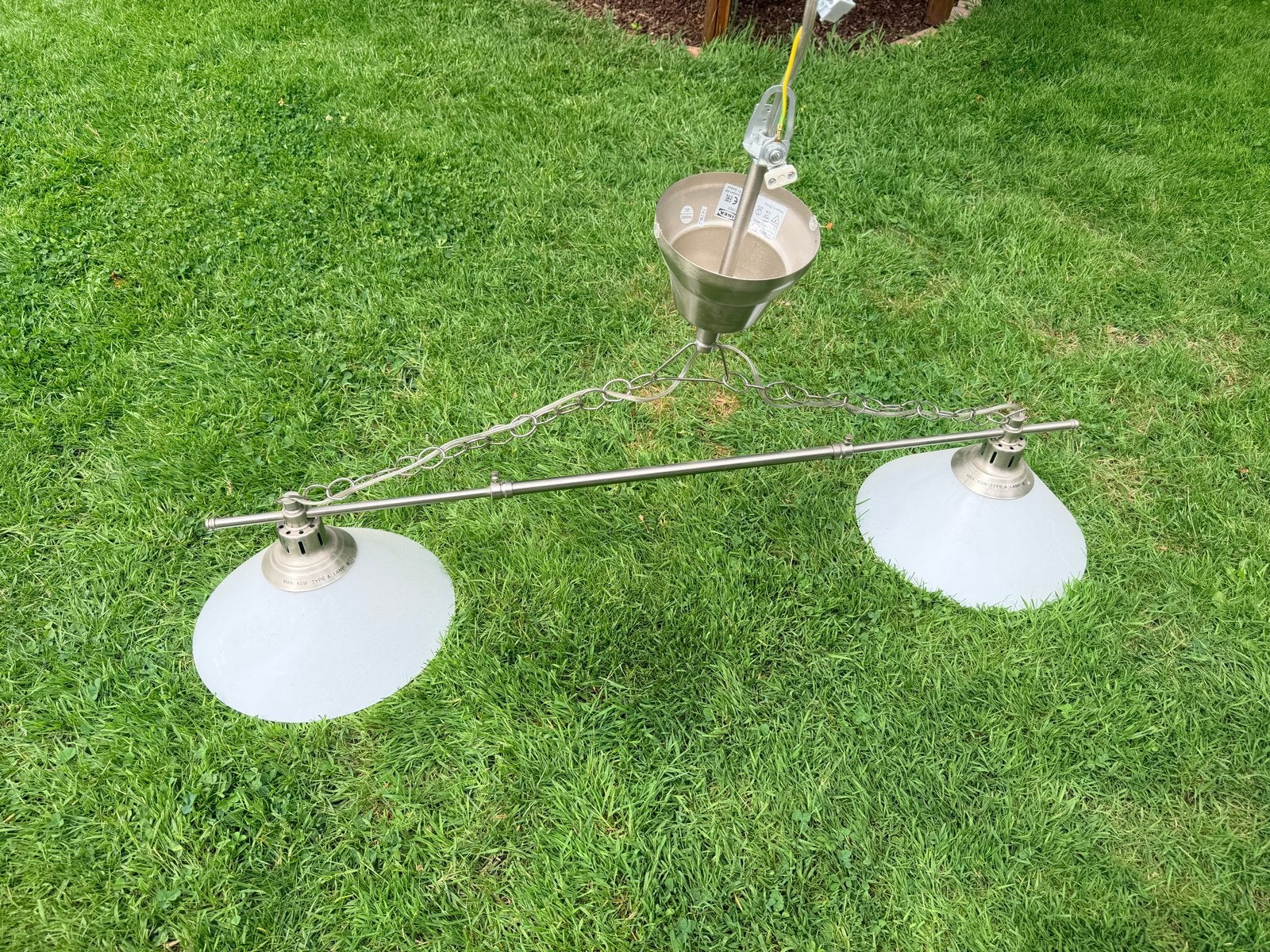 IKEA Kroby Hanglamp met 2 glazen kappen, Ophalen, Gebruikt, Glas