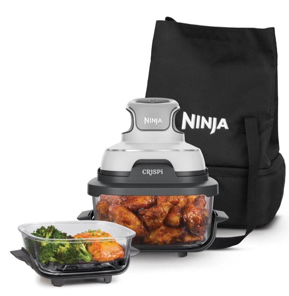 Ninja CRISPi 4-in-1 Airfryer – Glazen Schalen + Draagtas, Airfryer, Kundendienst-de@sharkninja.com, Ophalen of Verzenden, Zo goed als nieuw