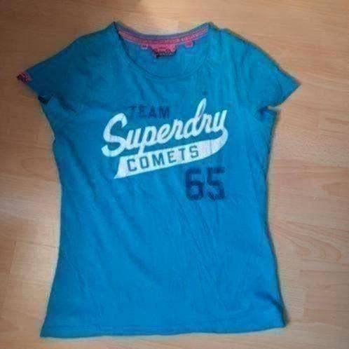 Shirt 42 blauw merk superdry, Kleding | Dames, Maat 42/44 (L), Korte mouw, Gedragen, Verzenden
