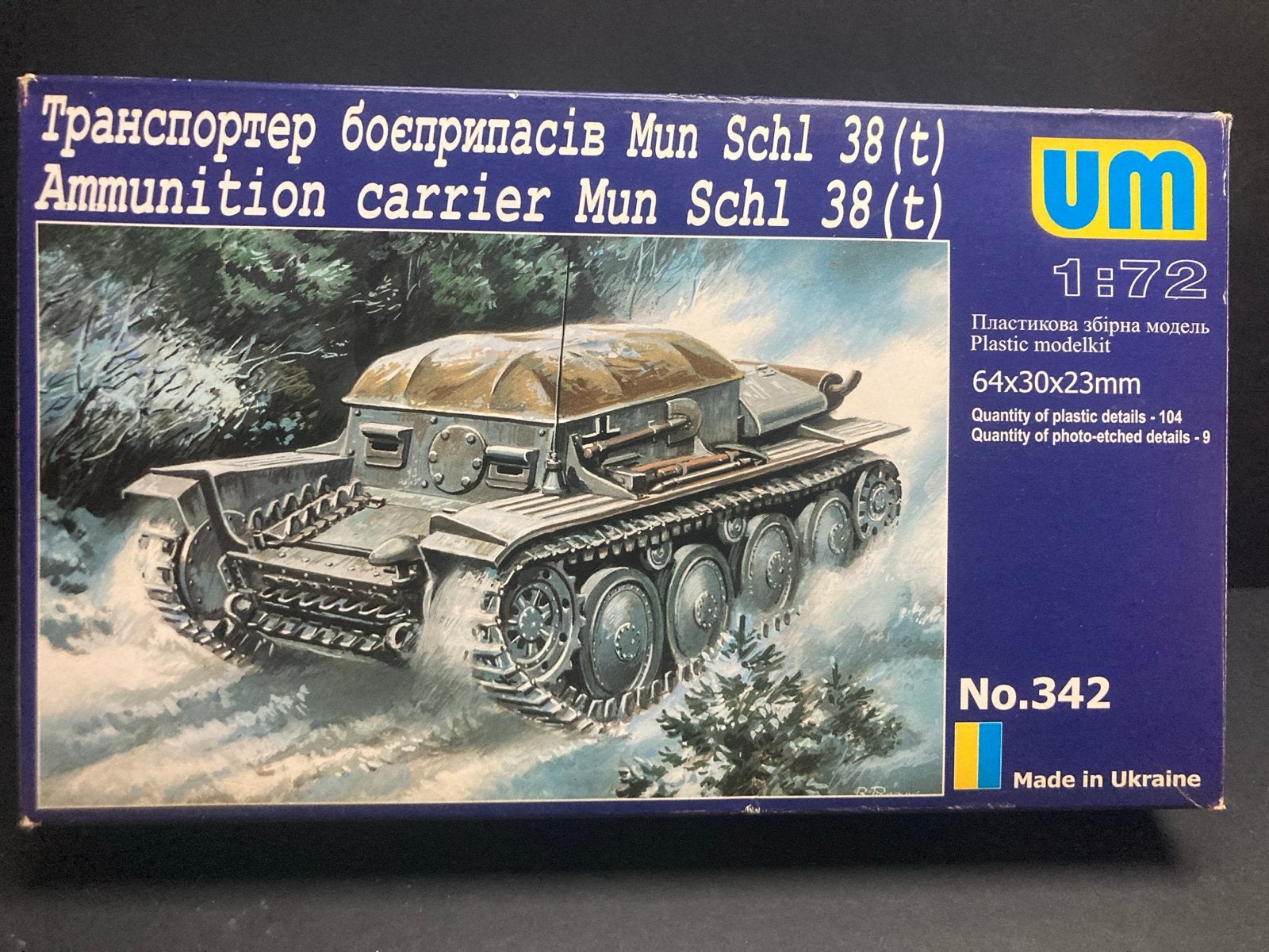 UM Ammunition Carrier Mun Schl 38(t) 1:72 Modelbouwkit, Overige merken, Nieuw, Ophalen of Verzenden, Tank
