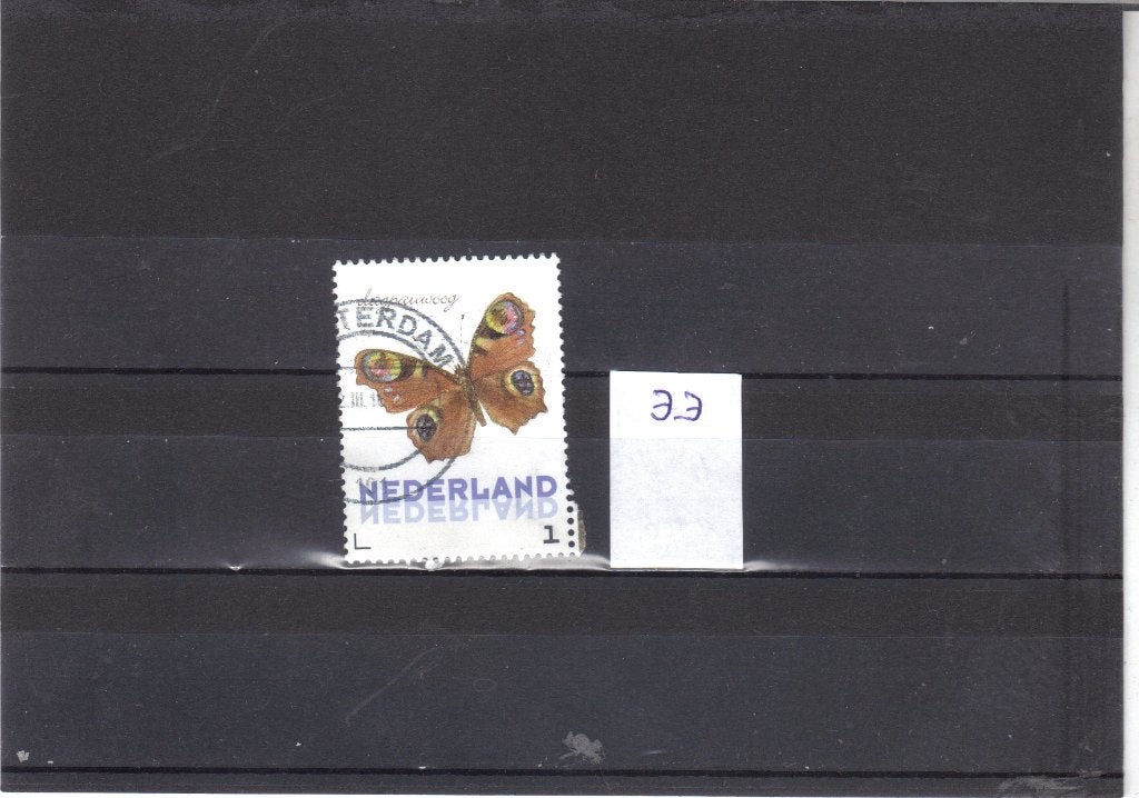 Nederland Kaderpostzegel Vlinders gest 33, Ophalen of Verzenden, Gestempeld