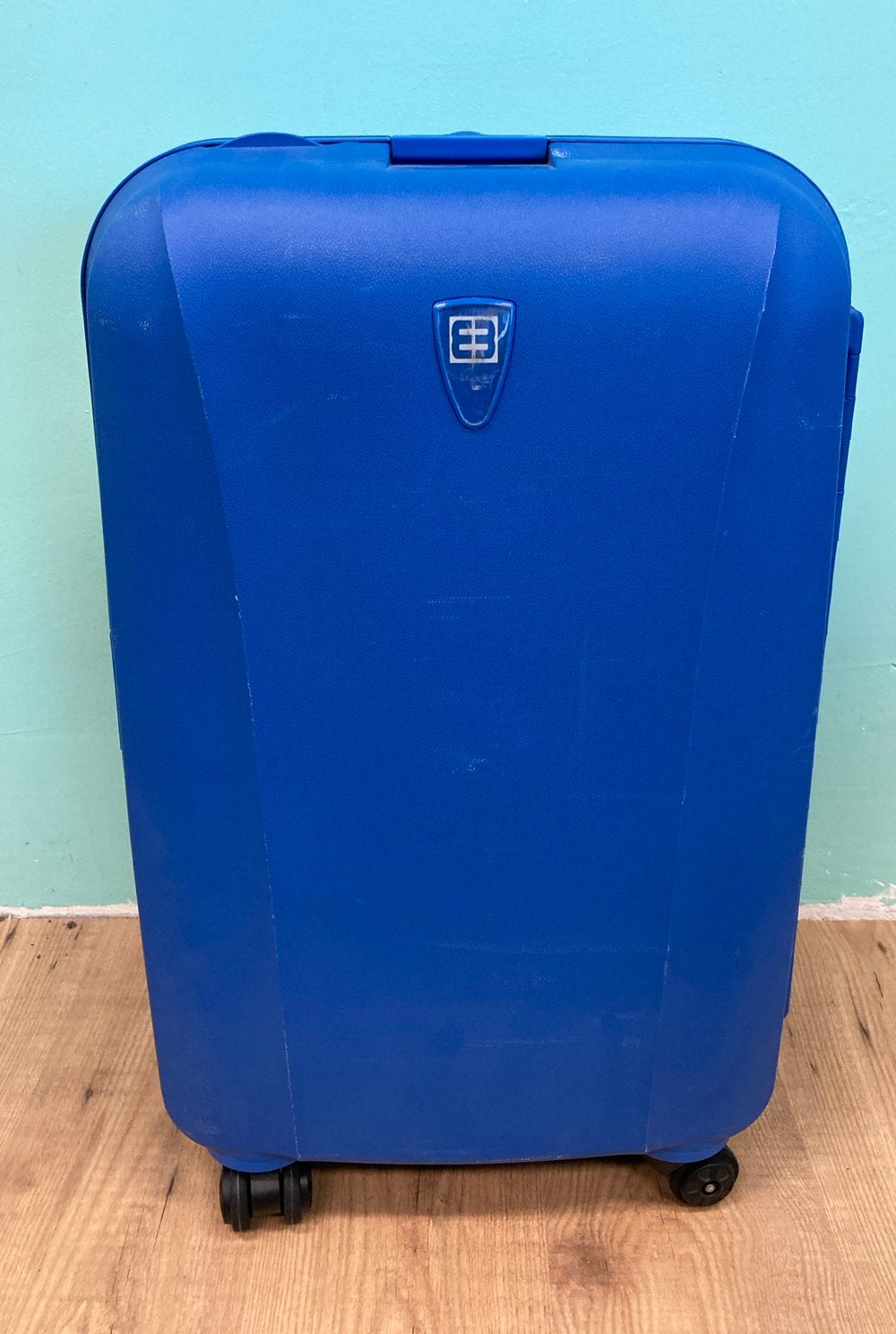 Enrico Benetti Reiskoffer met Wieltjes en Cijferslot, Gebruikt, 20 tot 30 cm, Blauw, 60 tot 80 cm