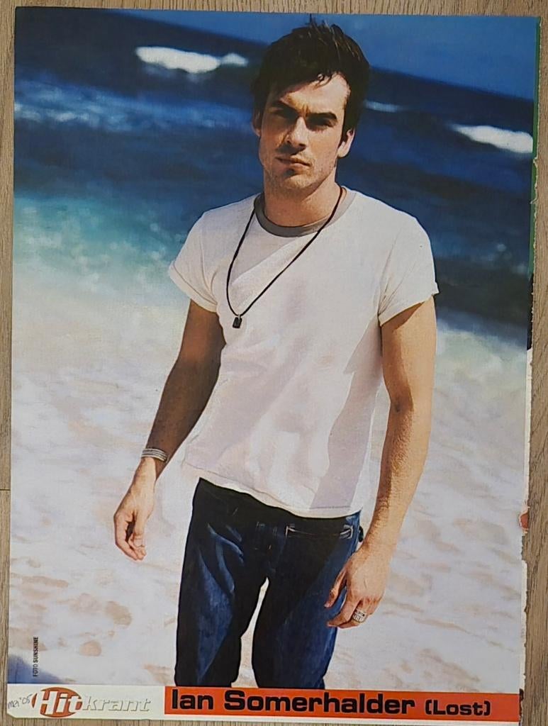Mooie poster (A4) IAN SOMERHALDER (HITKRANT), Verzamelen, Rechthoekig Staand, A4 of kleiner, Nieuw, Ophalen of Verzenden