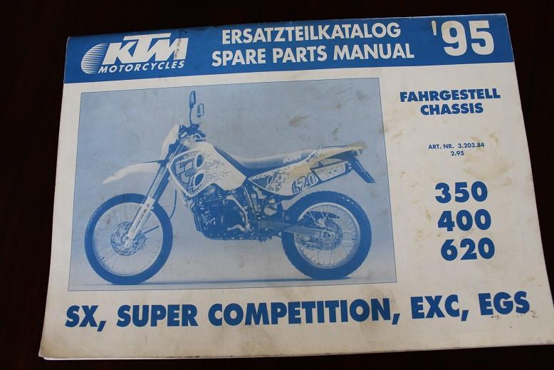 KTM 350 400 620 SX EXC EGS 1995 parts list chassis, Motoren, Ophalen of Verzenden, Overige merken
