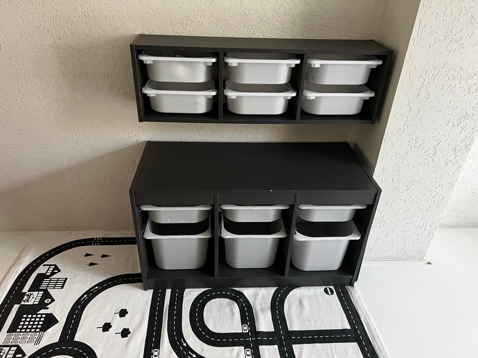 Speelgoed opberg kast Trofast ikea antraciet, Ophalen, Gebruikt, Kast