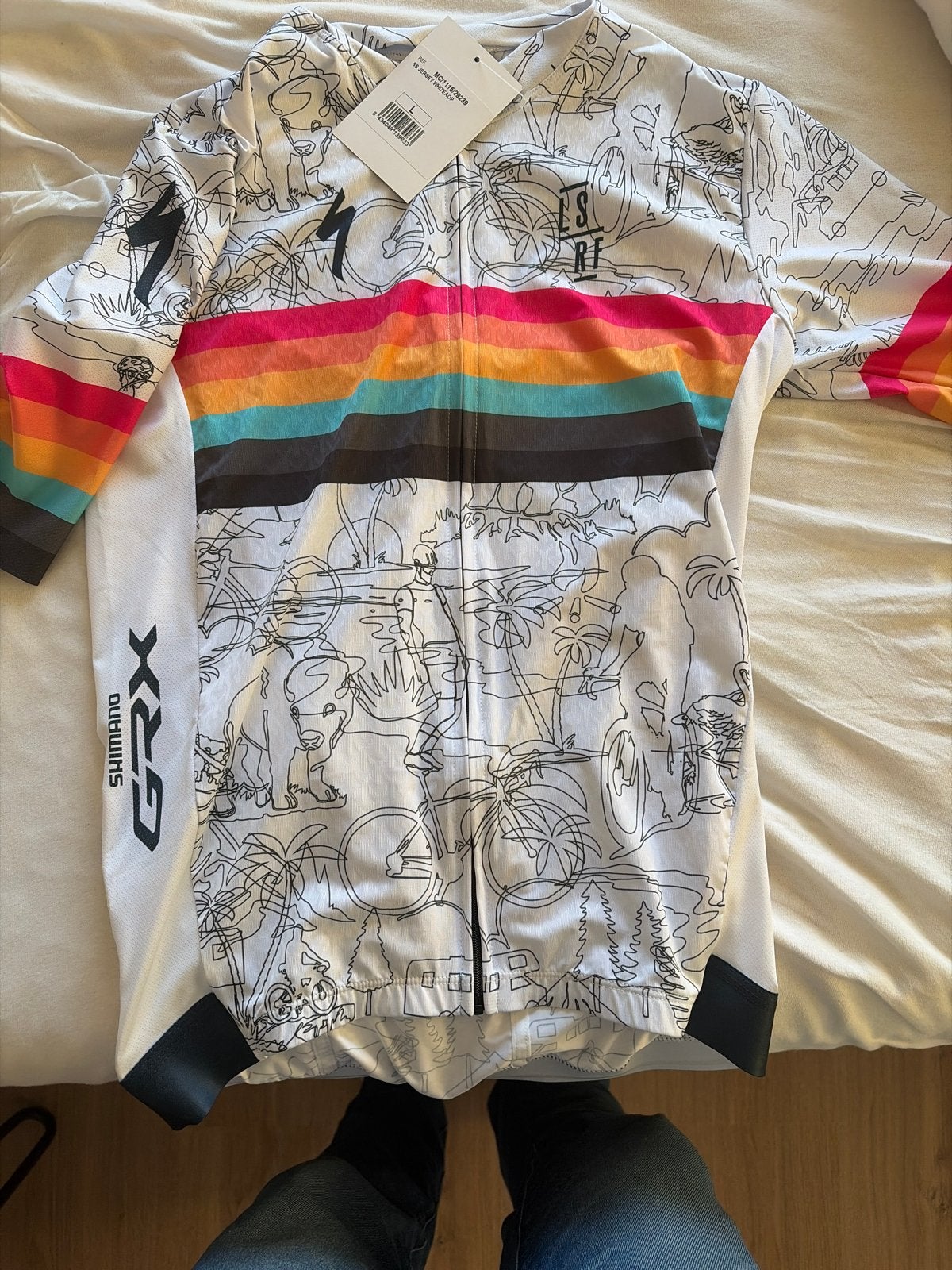 Specialized SS Jersey White AOP Maat L - Nieuw met labels, Heren, Nieuw, Ophalen of Verzenden, L