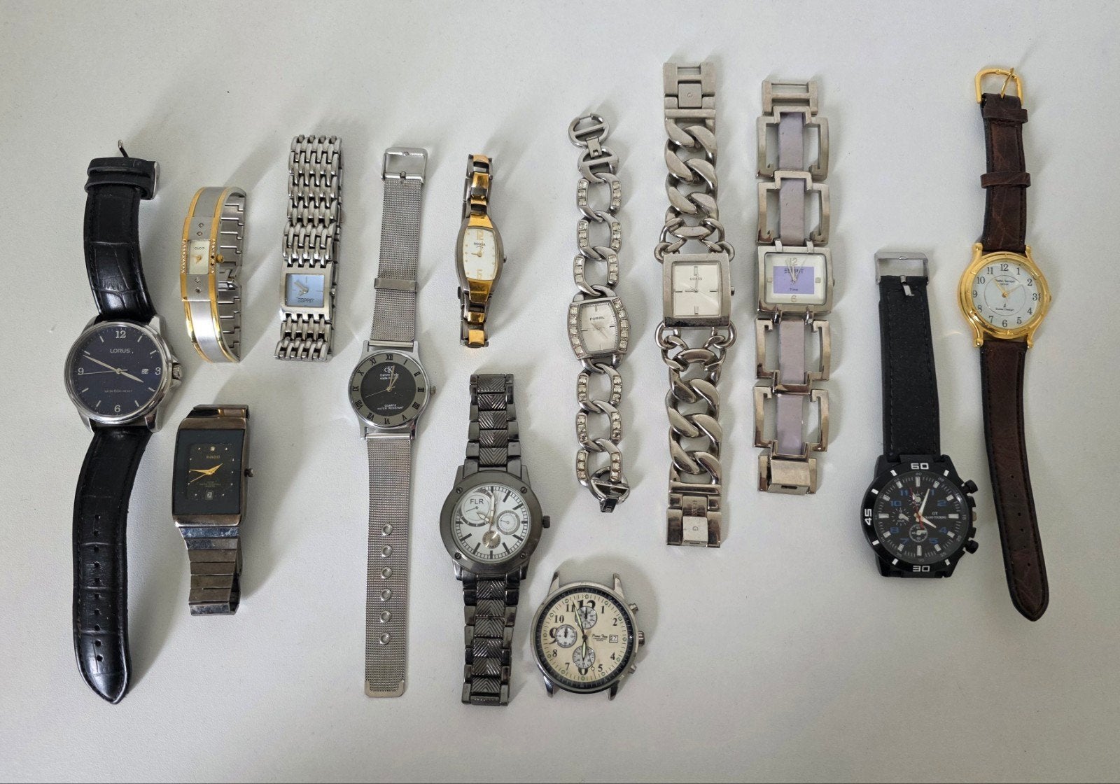 Lot horloge's. 13 stuks. GUESS ESPRIT CK RADO., Sieraden, Tassen en Uiterlijk, Horloges | Dames, Ophalen of Verzenden, Overige merken