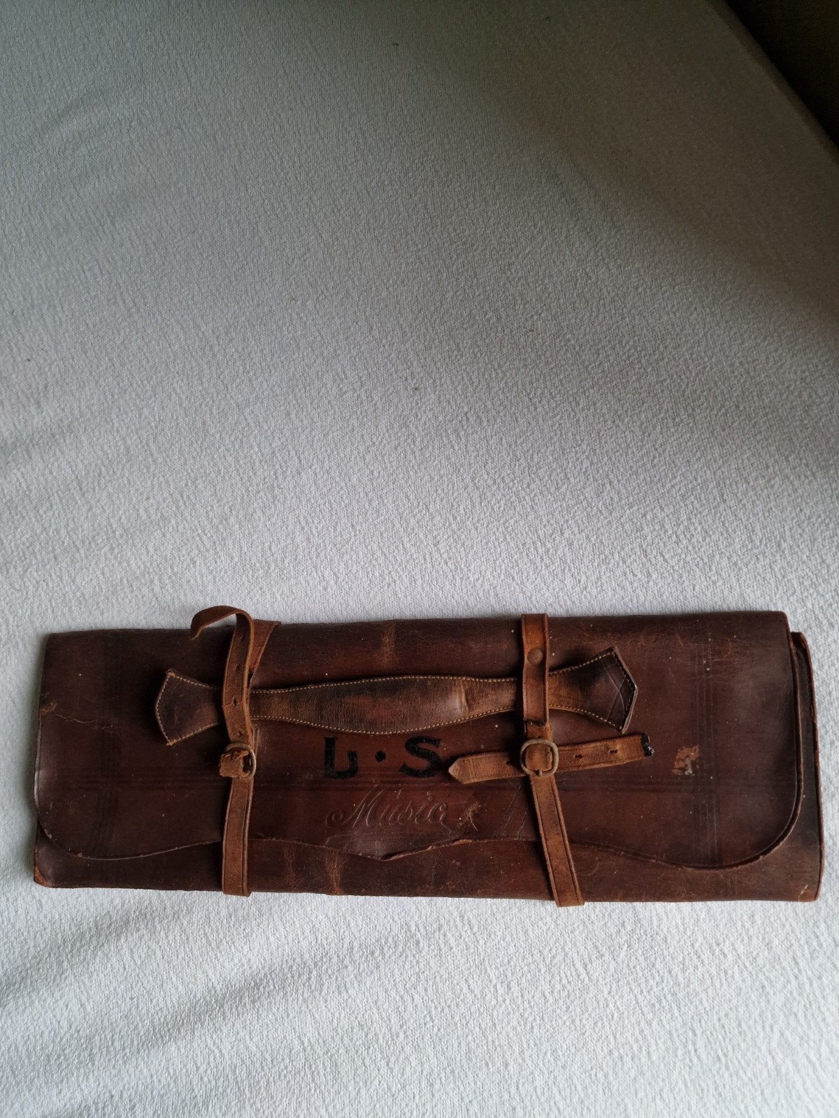 Antiek lederen muziek etui - heel oud, Muziek en Instrumenten, Ophalen of Verzenden