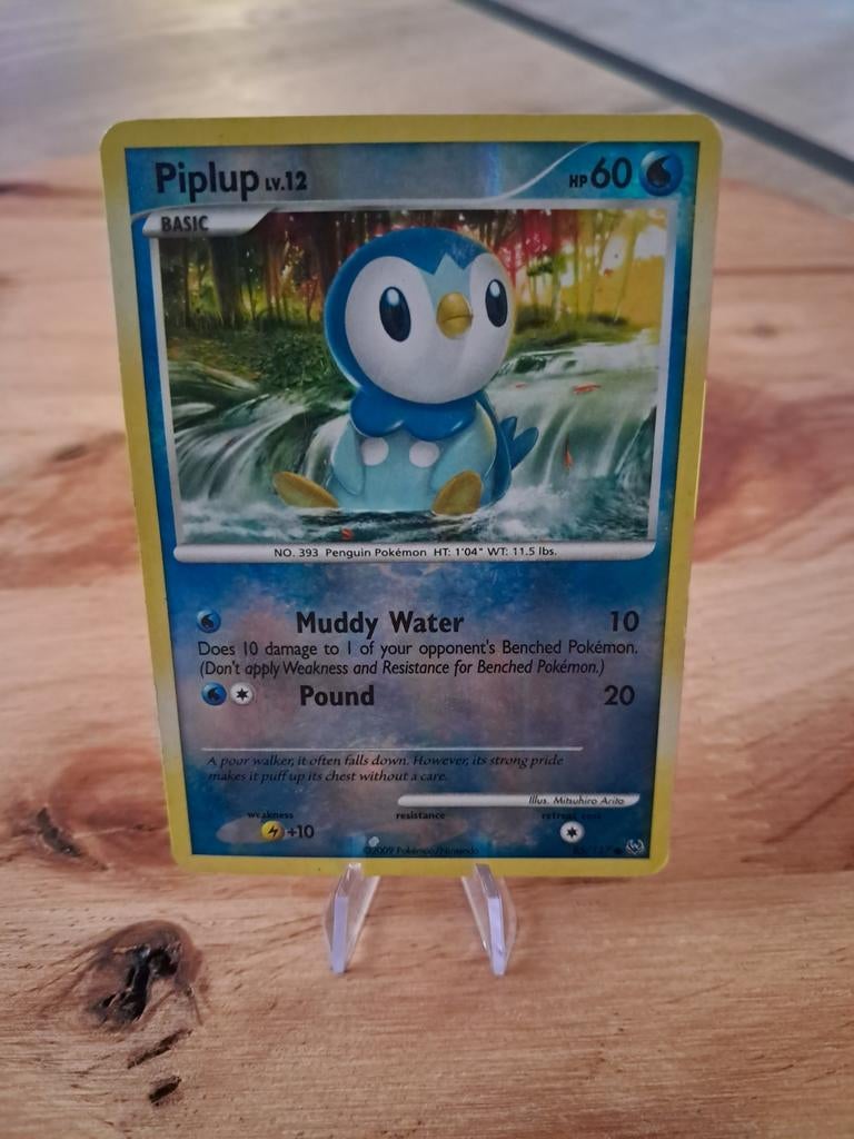 Piplup 85/127 HOLO, Hobby en Vrije tijd, Verzamelkaartspellen | Pokémon, Ophalen of Verzenden, Zo goed als nieuw, Losse kaart