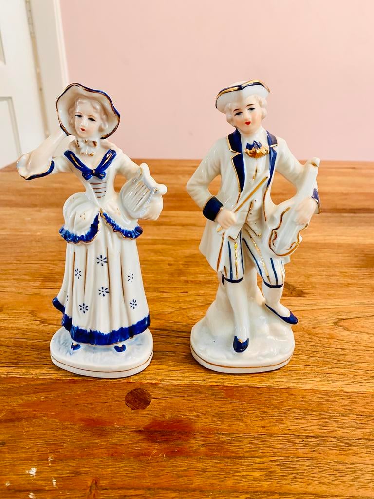 Capodimonte porselein setje man en vrouw, Ophalen of Verzenden