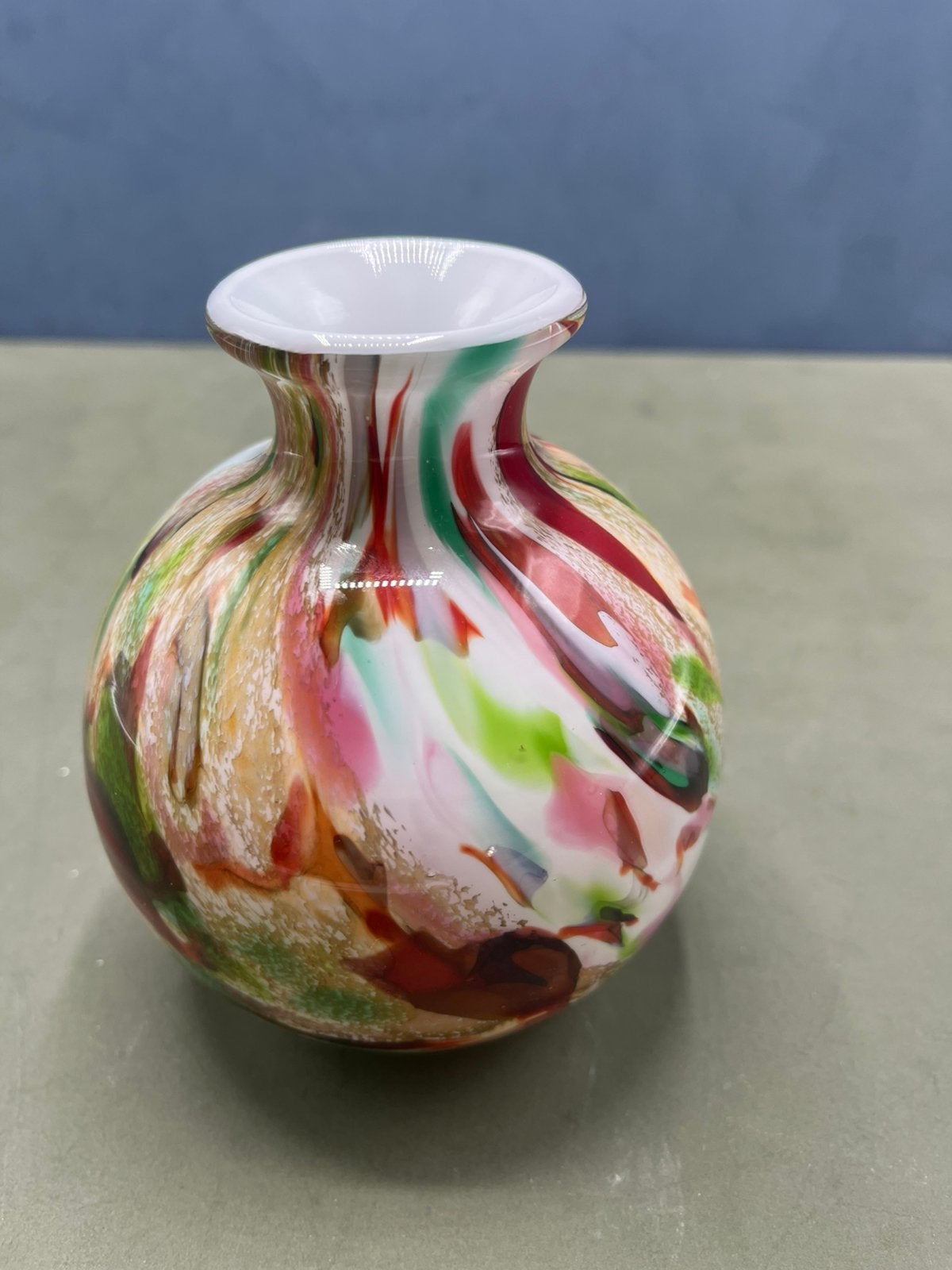 Fidrio vaas met gemengde kleuren, Ophalen, Overige kleuren, Glas, Minder dan 50 cm
