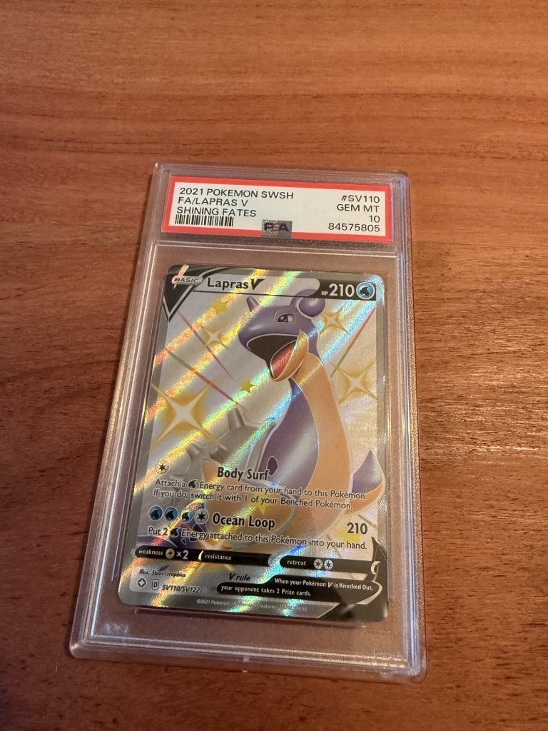 PSA 10 Lapras V (SHF SV110) Pokemon, Ophalen of Verzenden, Nieuw, Losse kaart, Foil