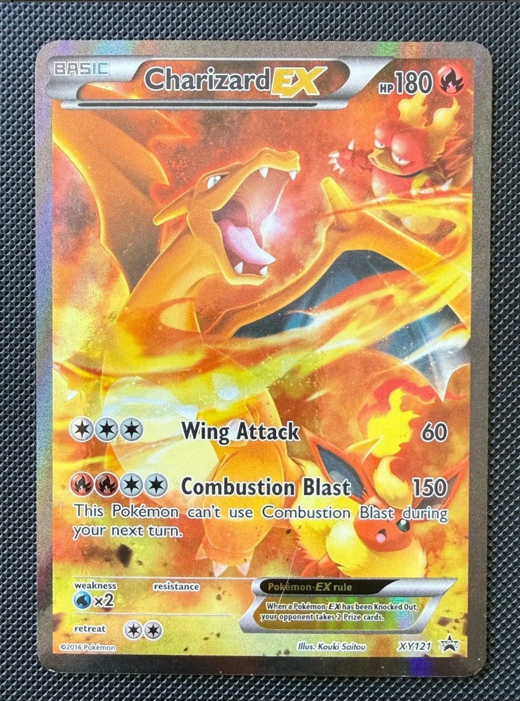 Pokémon Kaart Charizard EX XY121 - Zo goed als nieuw, Ophalen of Verzenden, Zo goed als nieuw, Losse kaart, Foil