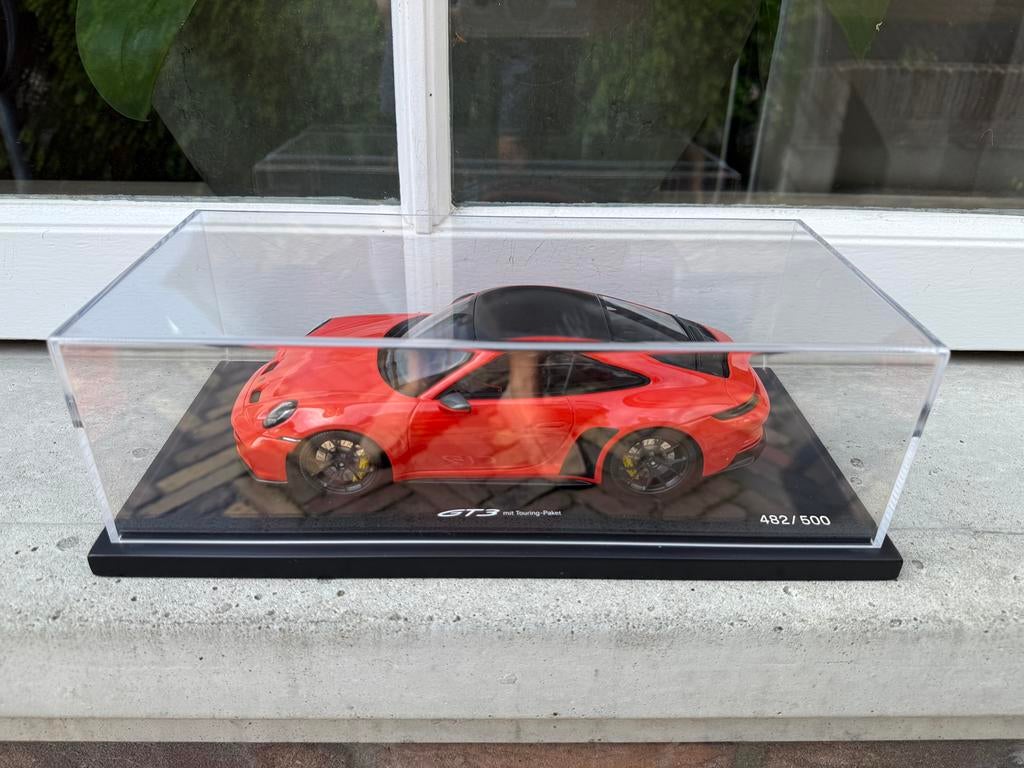 1:18 Porsche 911 992 GT3 Touring Package Lava Orange Spark, Overige merken, Auto, Models@sparkmodel.com, Ophalen of Verzenden