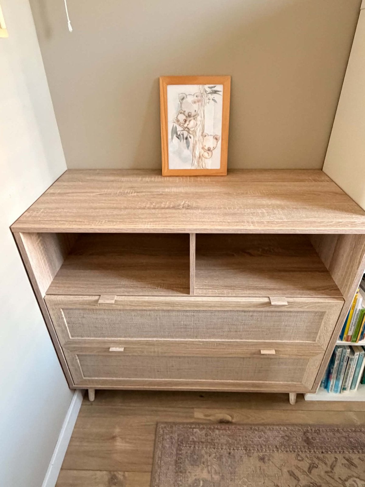 Finori Bali Commode Eiken/Riet, Ophalen, 50 tot 70 cm, 100 cm of meer, Zo goed als nieuw