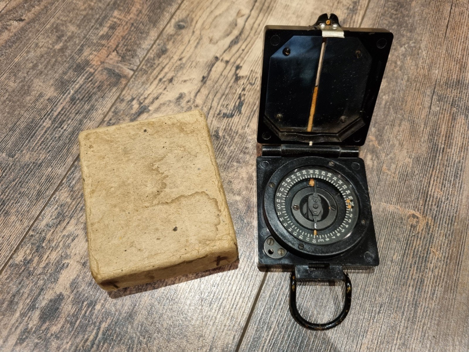 Engels/ Brits WOII kompas compass in doos  mark 1, Verzamelen, Ophalen of Verzenden, Engeland