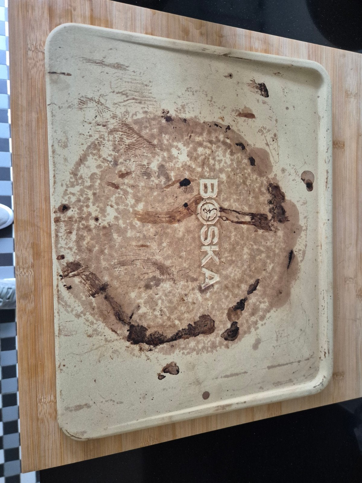 Boska Pizzasteen + Pizzaschep Amigo - Gebruikt, Huis en Inrichting, Keuken | Keukenbenodigdheden, Ophalen