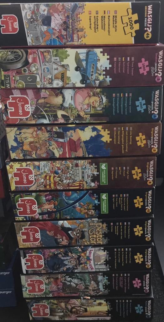 10 Wasgij puzzels, Ophalen of Verzenden, 500 t/m 1500 stukjes, Zo goed als nieuw