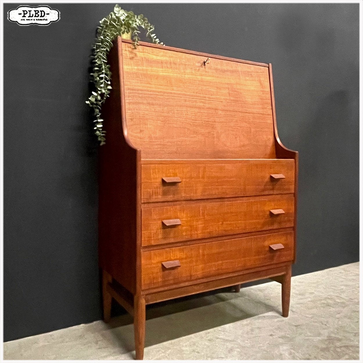 Secretaire van Poul Volther Bureau Deens Design Kast, Ophalen, Scandinavisch, Hout, Bruin